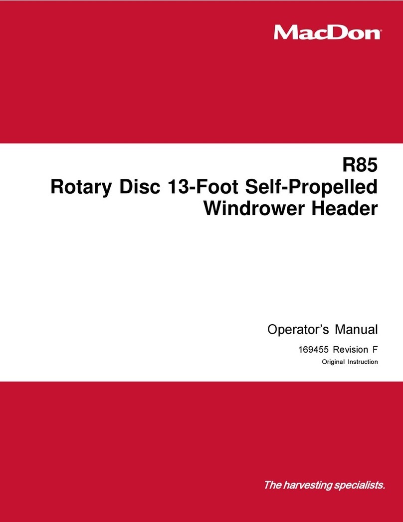 MacDon R85 Operator's manual