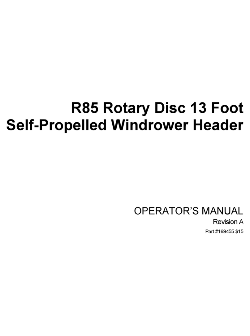 MacDon R85 User manual