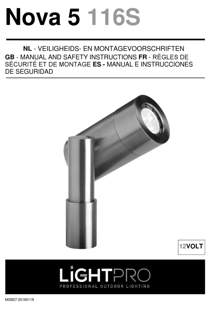 LightPro Nova 5 116S Manual and safety instructions LightPro Nova 5 116S Manual and safety instructions