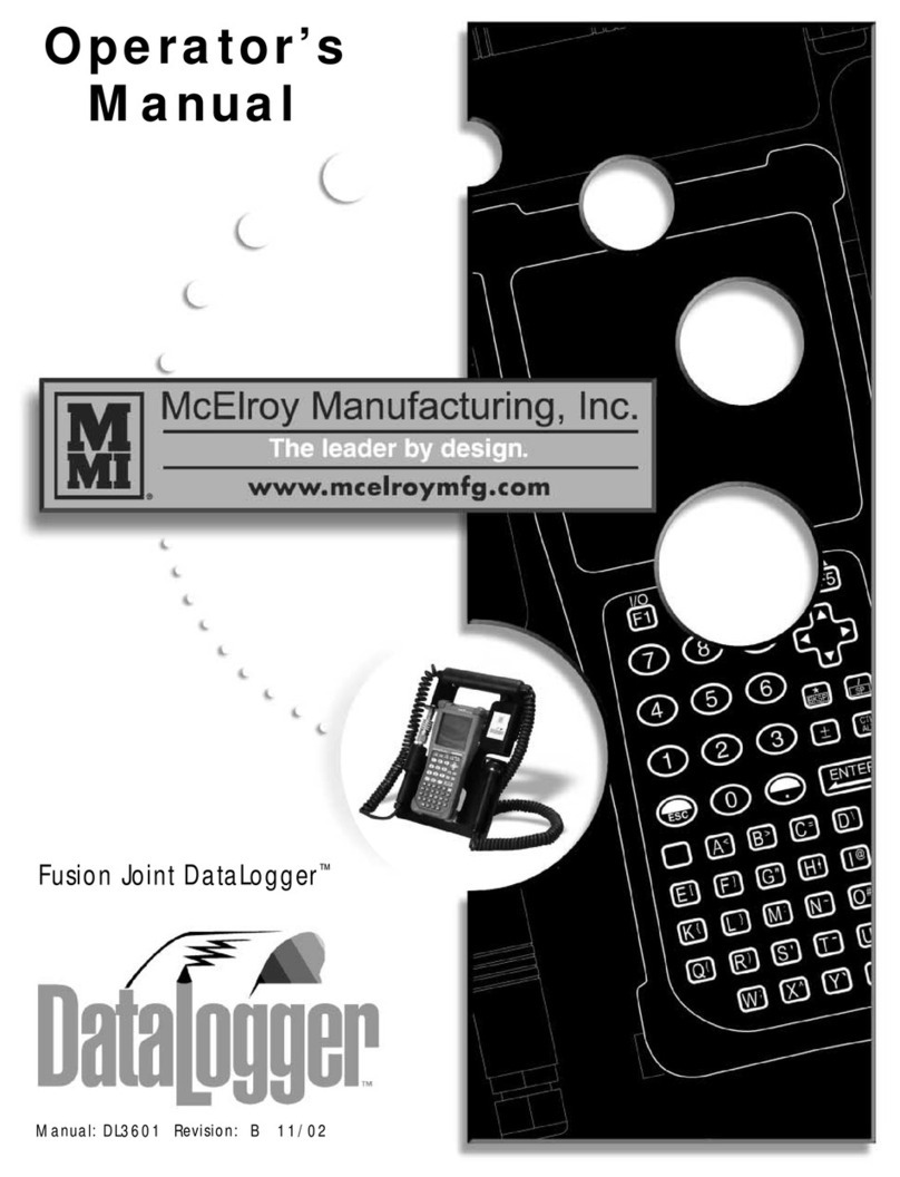 McElroy DataLogger Operator's manual