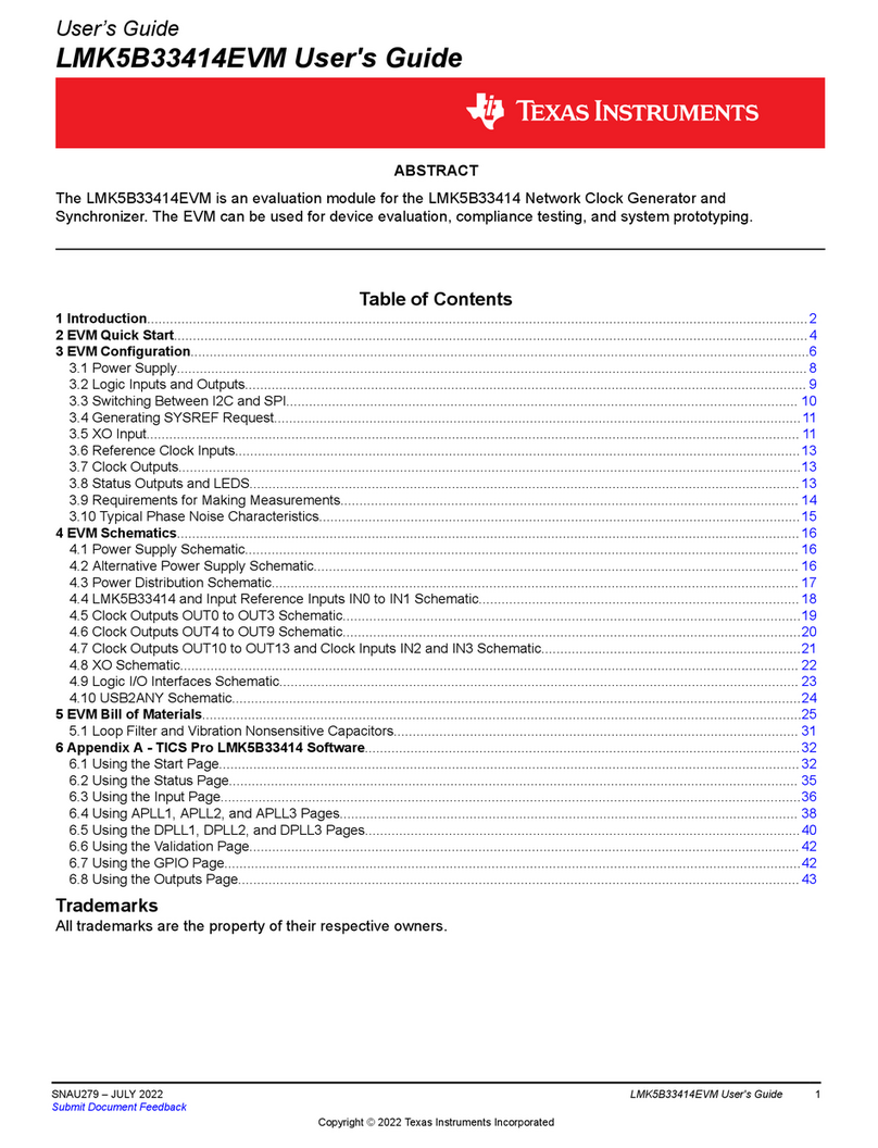 Texas Instruments LMK5B33414EVM User manual