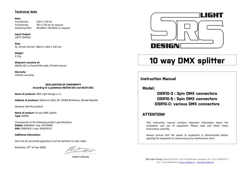 SRS Light Design DSR10 instruction manual