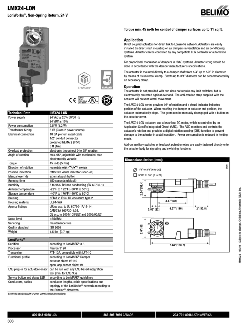 Belimo LonWorks LMX24-LON quick start guide