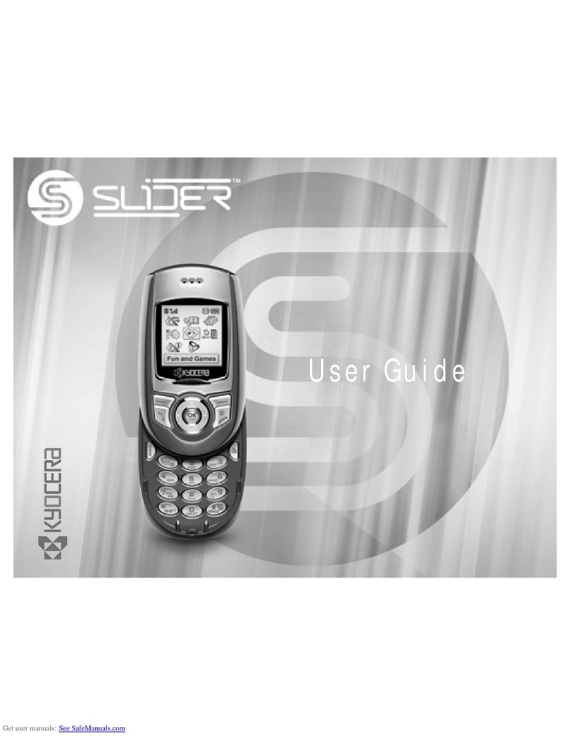 Kyocera SE47 - Slider Cell Phone User manual