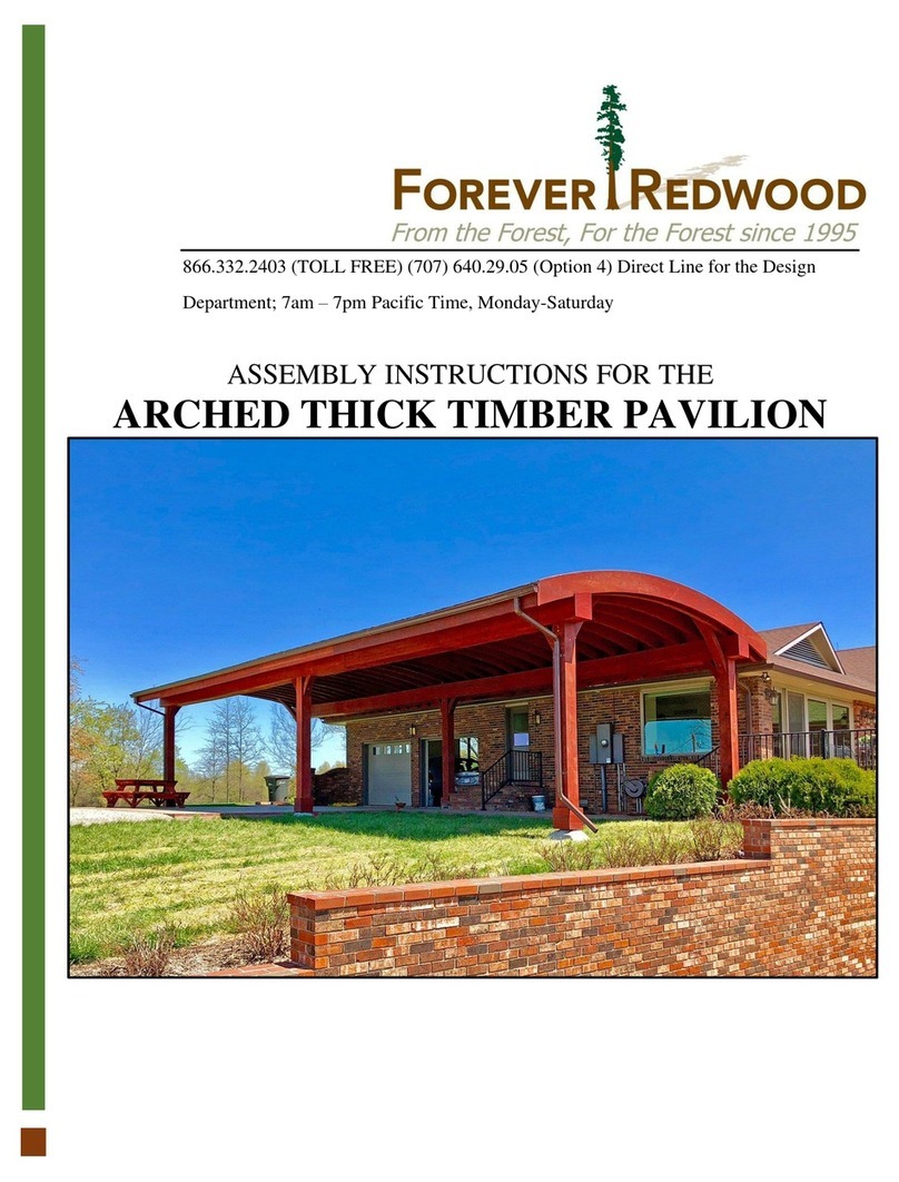 Forever Redwood ARCHED THICK TIMBER PAVILION Assembly instructions