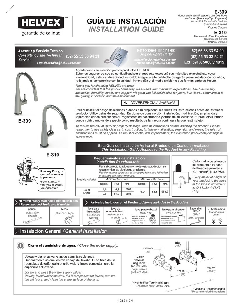 Helvex E-309 User manual