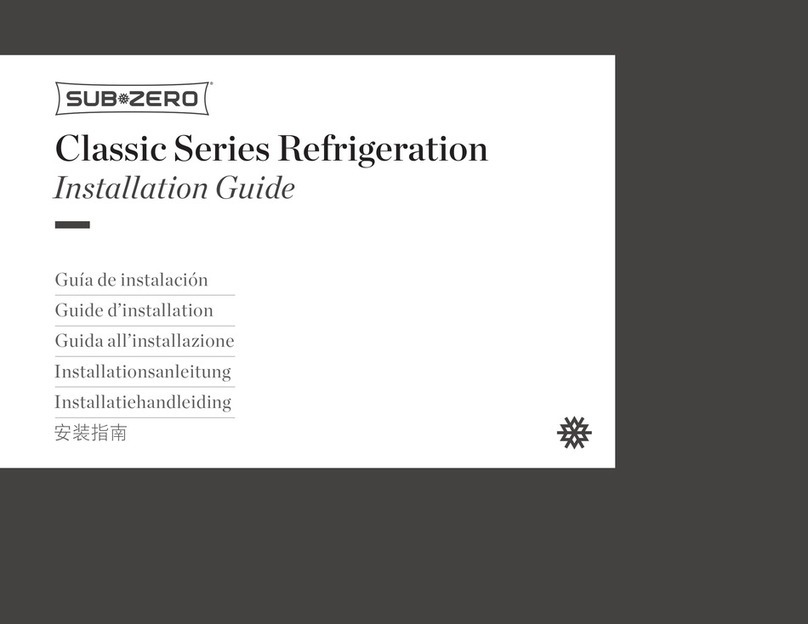 Sub-Zero Classic Series User manual