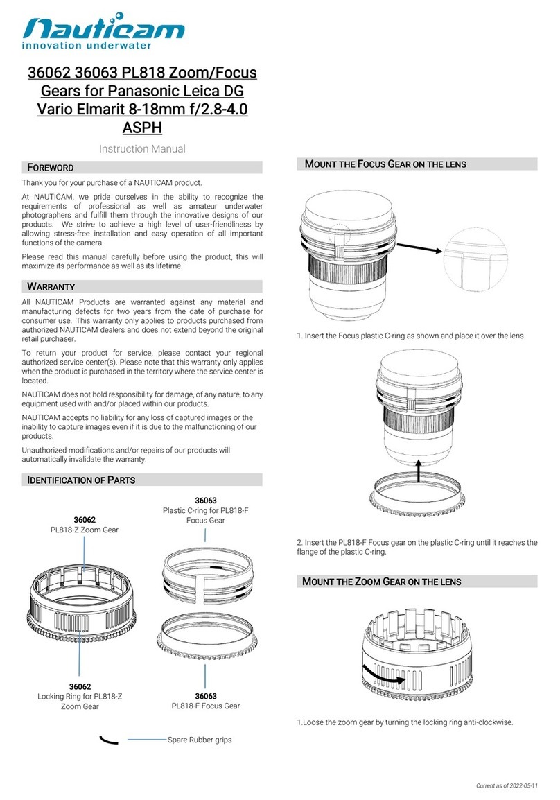 Nauticam PL818 instruction manual