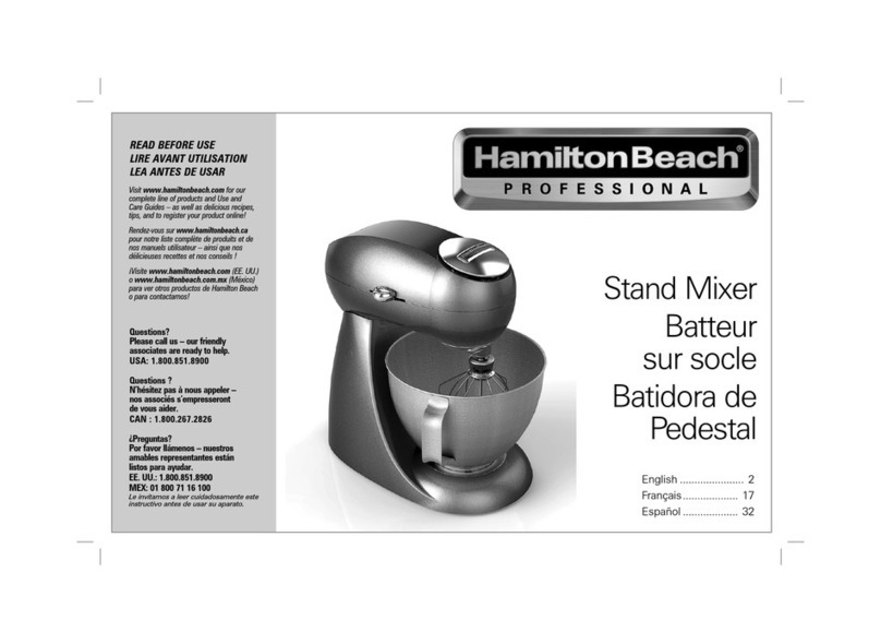 Hamilton Beach 63233 User manual