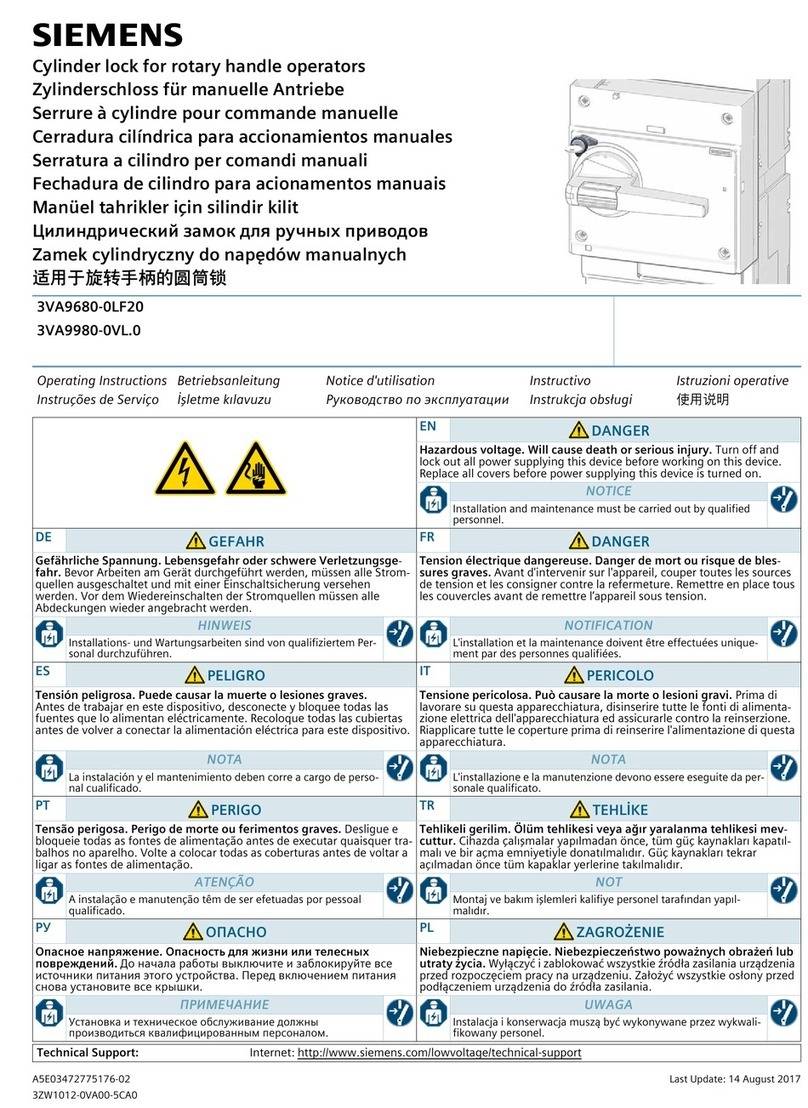 Siemens 3VA9680-0LF20 operating instructions
