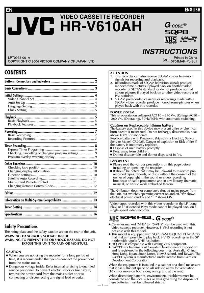 JVC HR-V610AH User manual