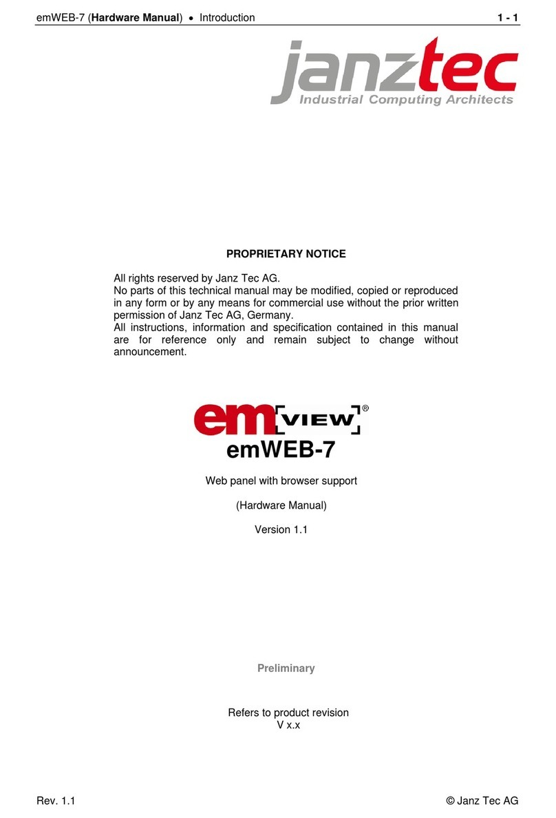 Janz Tec emWEB-7 User manual