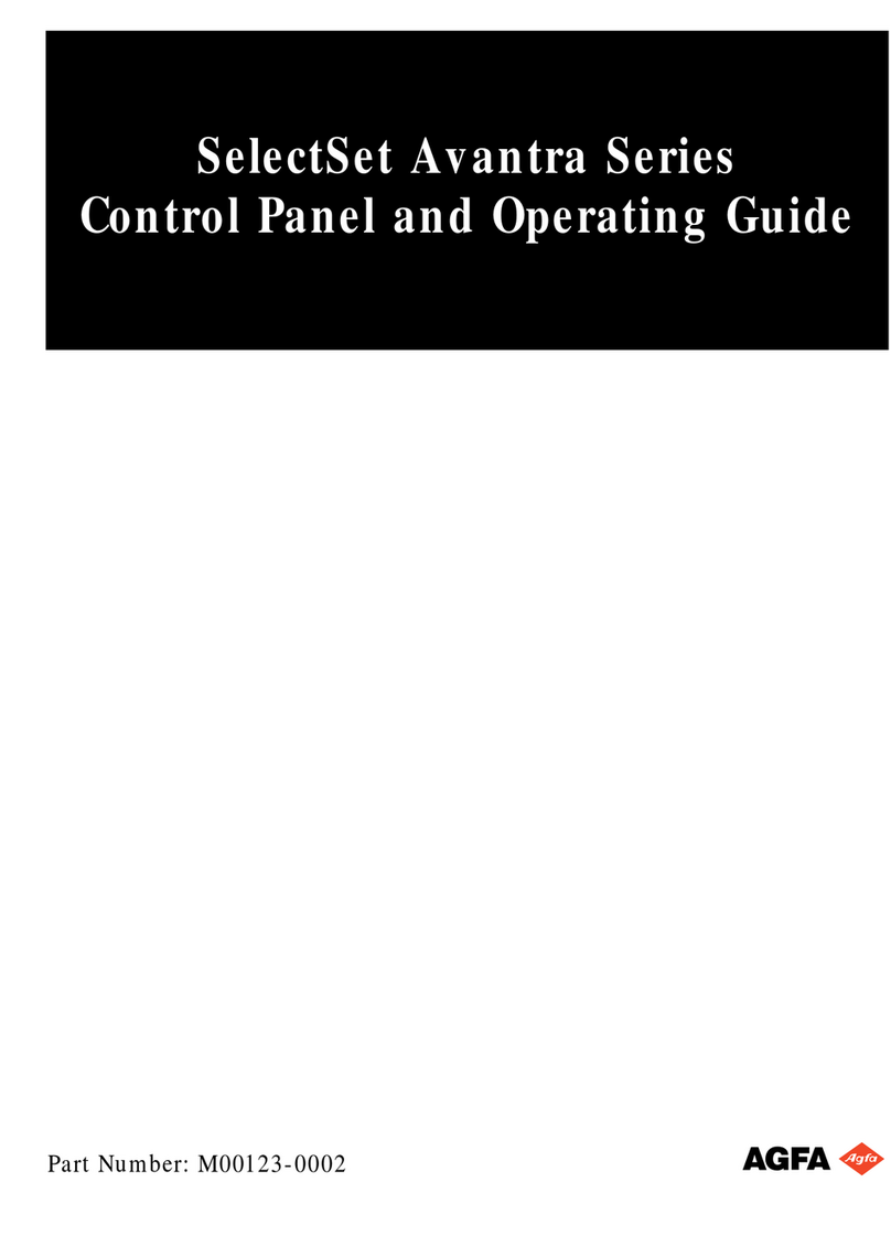 AGFA SelectSet Avantra Series operating guide