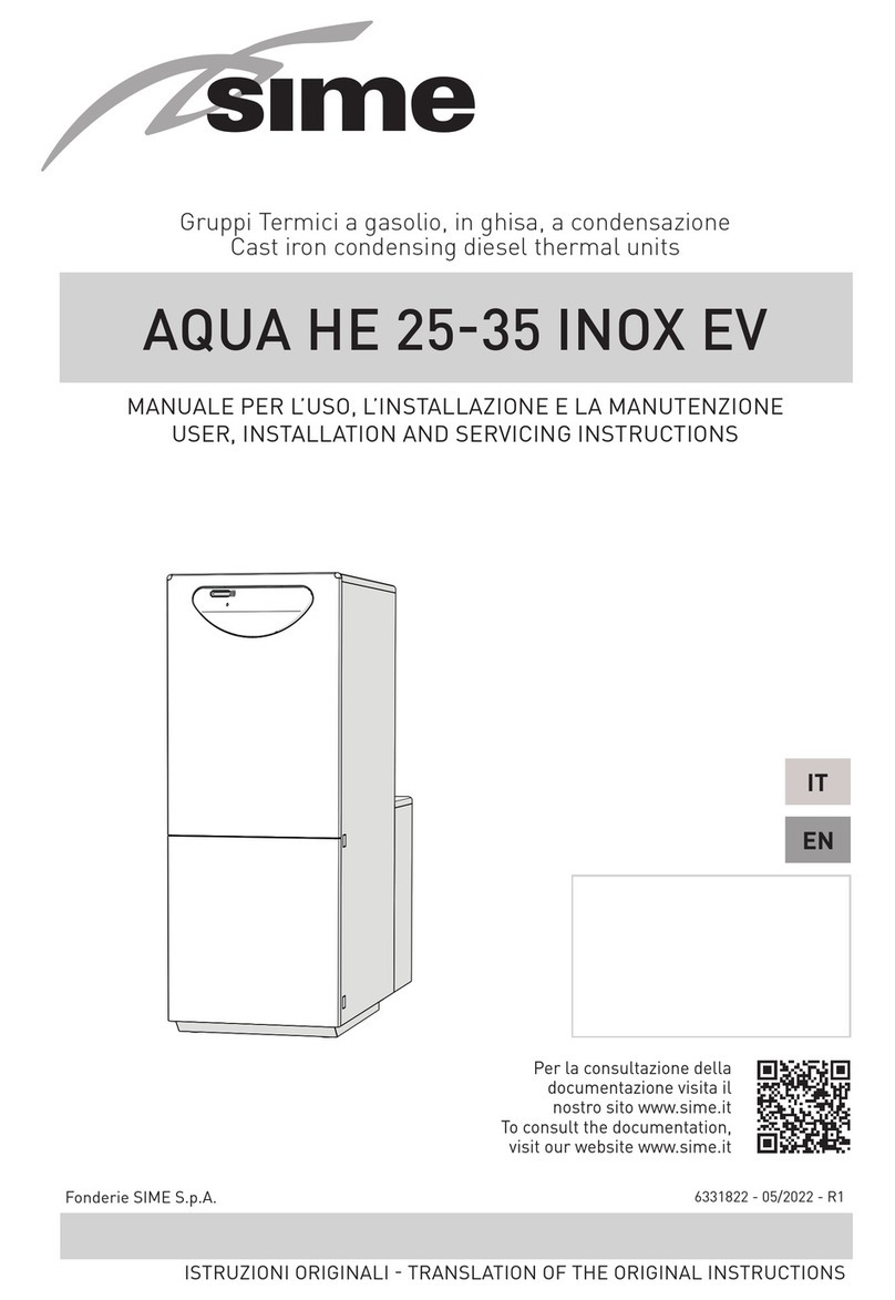 Sime AQUA HE 25 INOX ErP BE User, installation and servicing instructions Sime AQUA HE 25 INOX ErP BE User, installation and servicing instructions