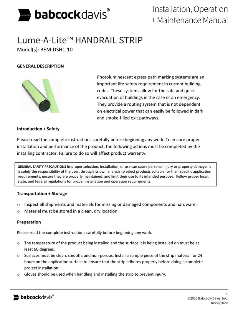babcockdavis Lume-A-Lite BEM-DSH1-10 User manual babcockdavis Lume-A-Lite BEM-DSH1-10 User manual
