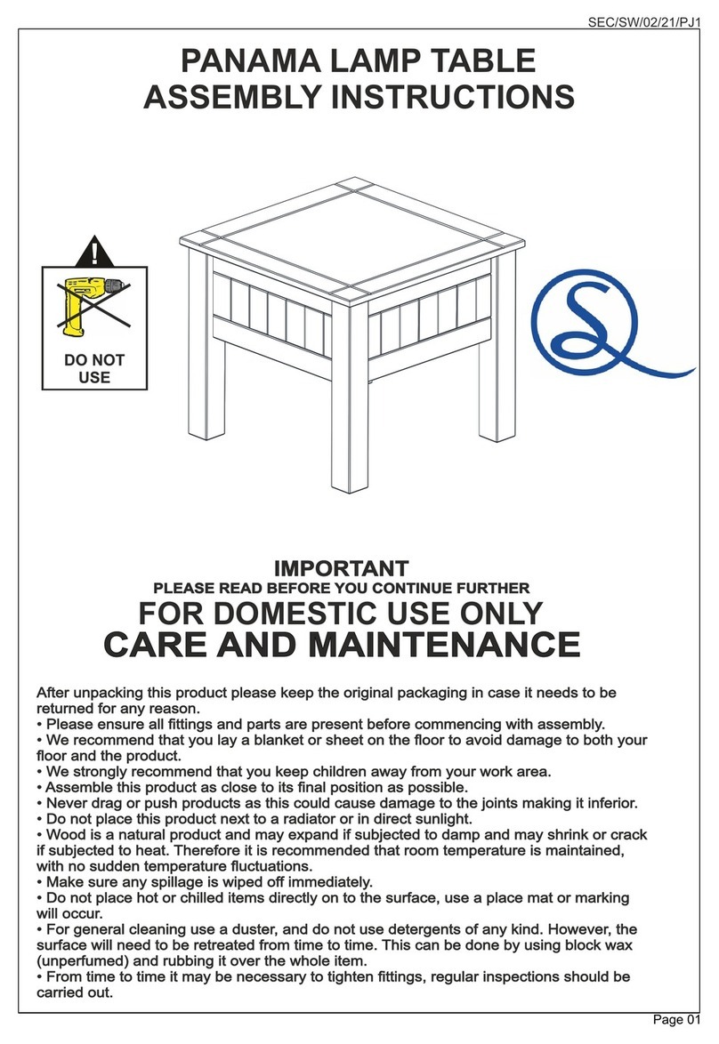 Seconique PANAMA LAMP TABLE User manual