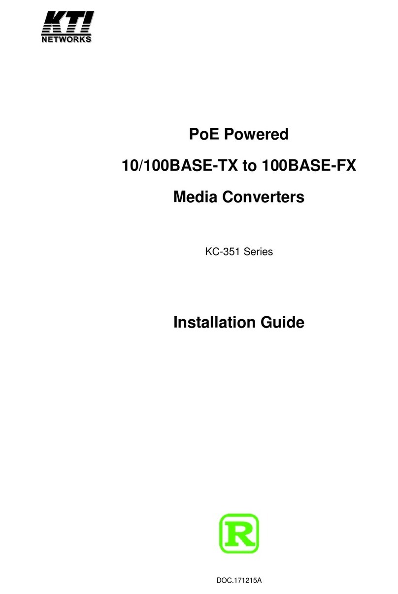 KTI Networks KC-351 Series installation guide