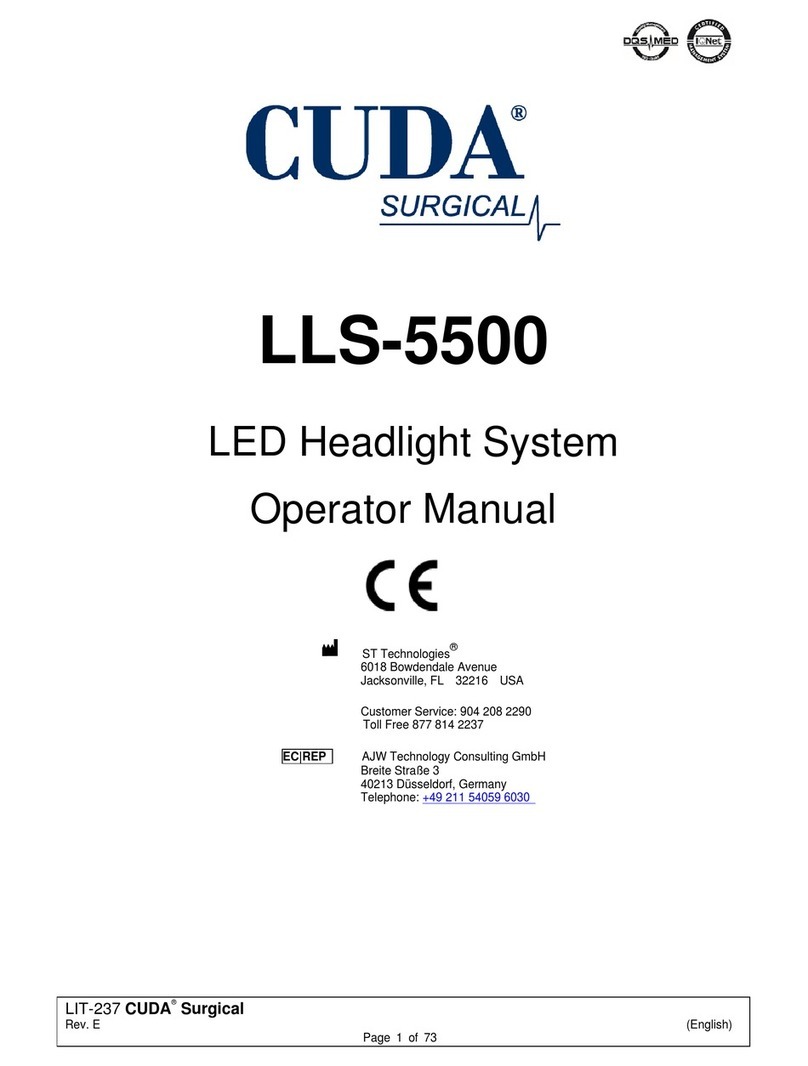 ST CUDA SURGICAL LLS-5500 Operator's manual