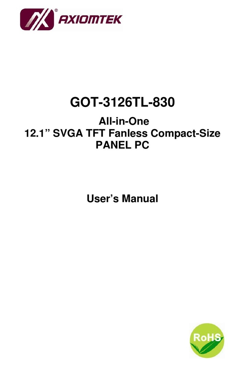 AXIOMTEK GOT-3126TL-830 User manual