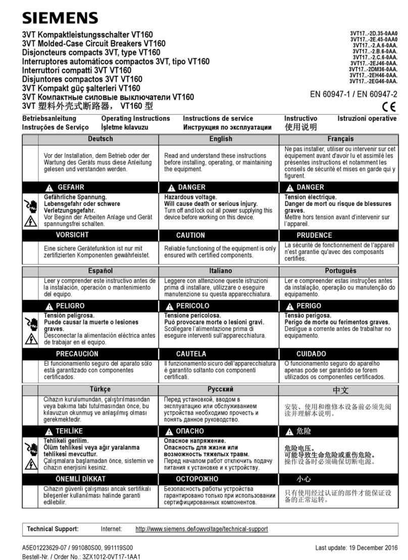 Siemens VT160 User manual