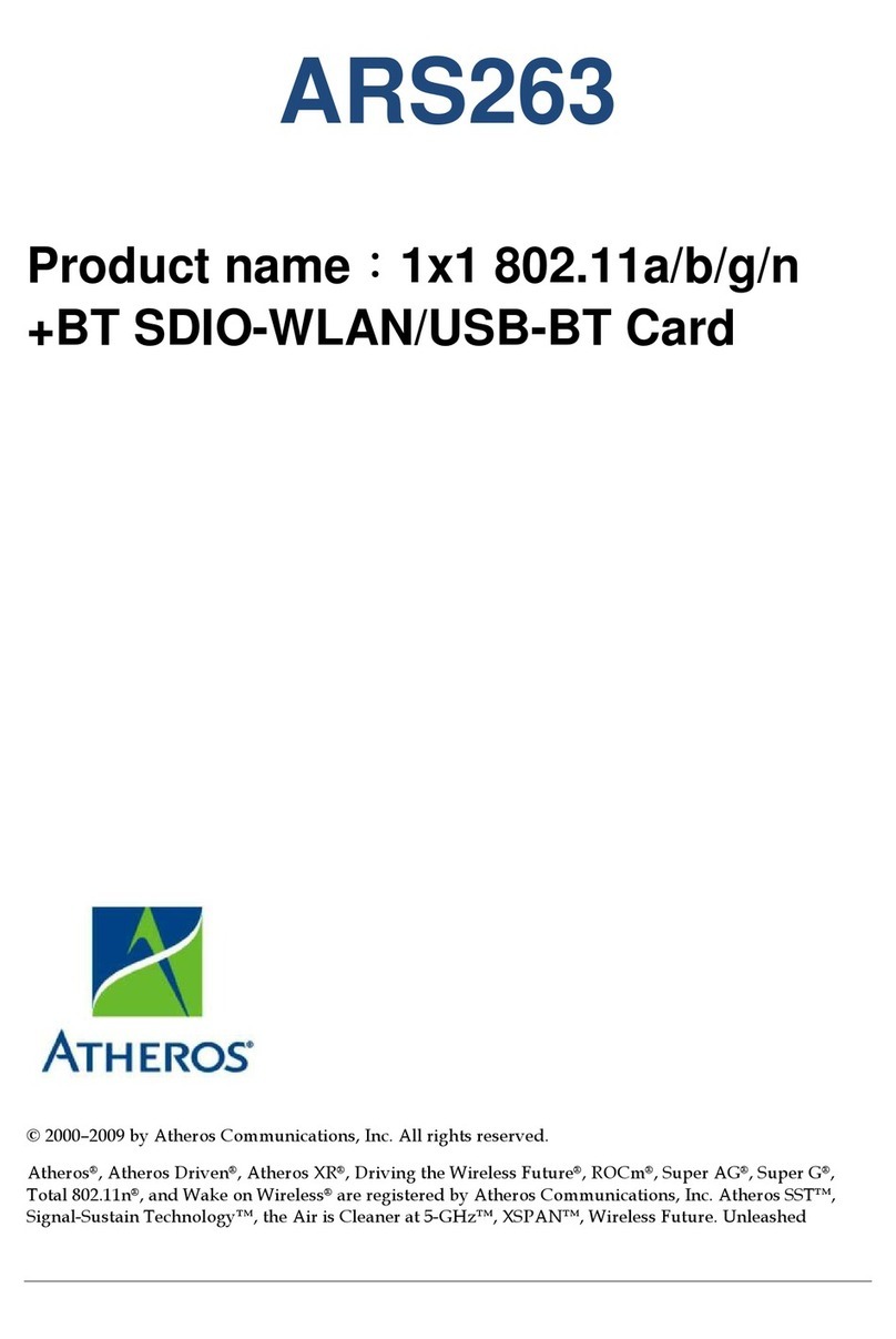 Atheros ARS263 User manual