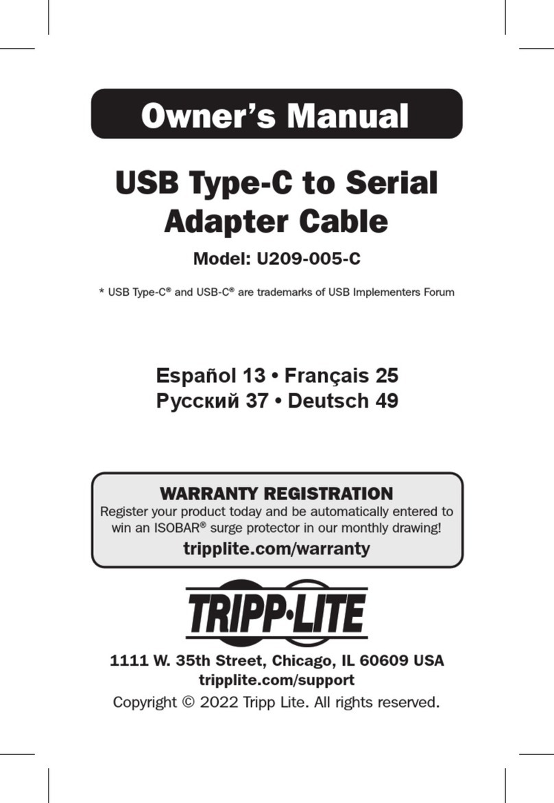 Tripp Lite U209-005-C owner's manual