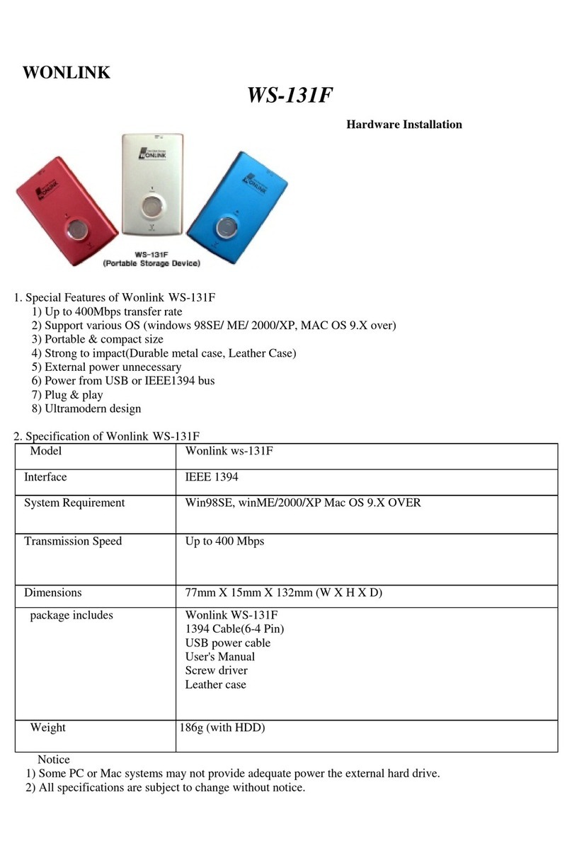 WONLINK WS-131F Hardware installation