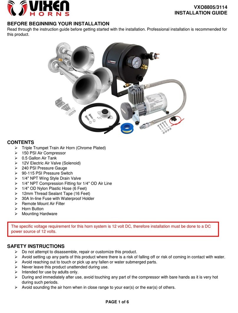 Vixen Horns VXO8805/3114 installation guide