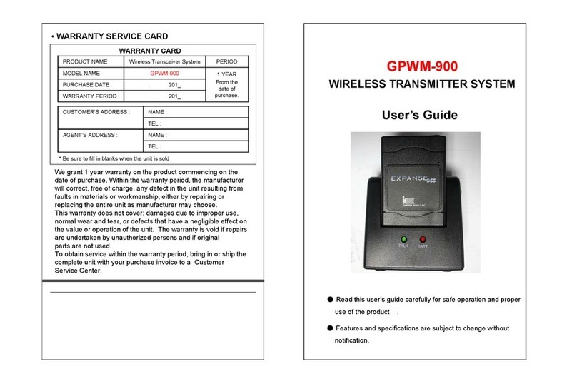 GPI GPWM-900 user guide