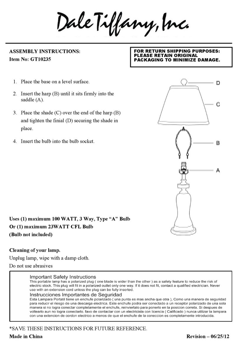 Dale Tiffany GT10235 Assembly instructions