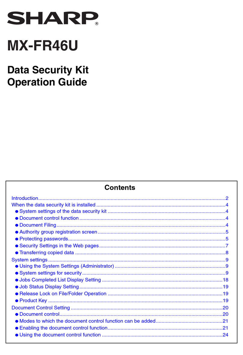 Sharp MX-FR46U Operation guide