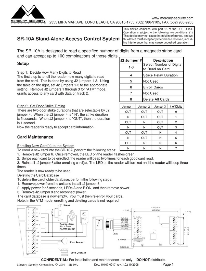 Mercury Security SR-10A Setup