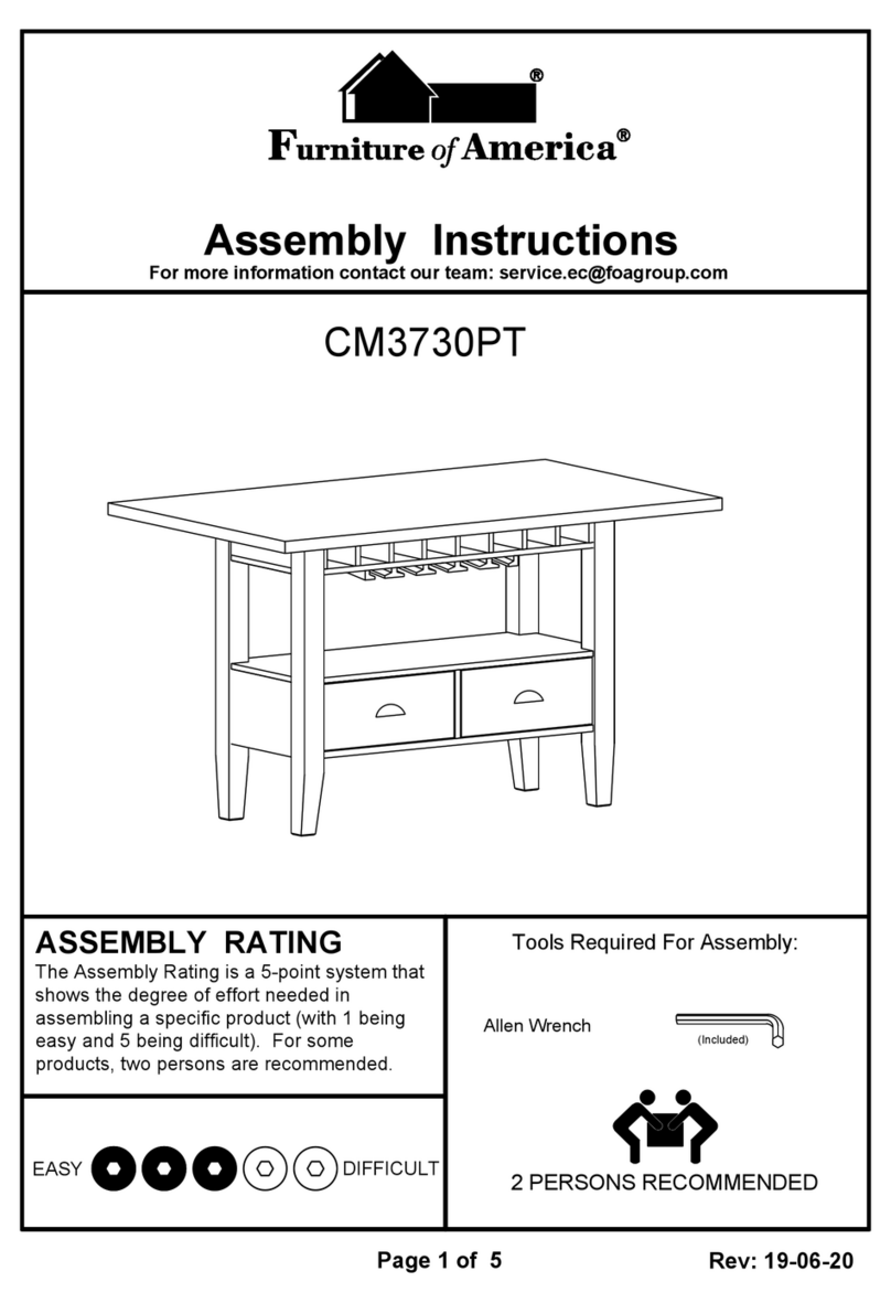 Furniture of America CM3730PT Assembly instructions