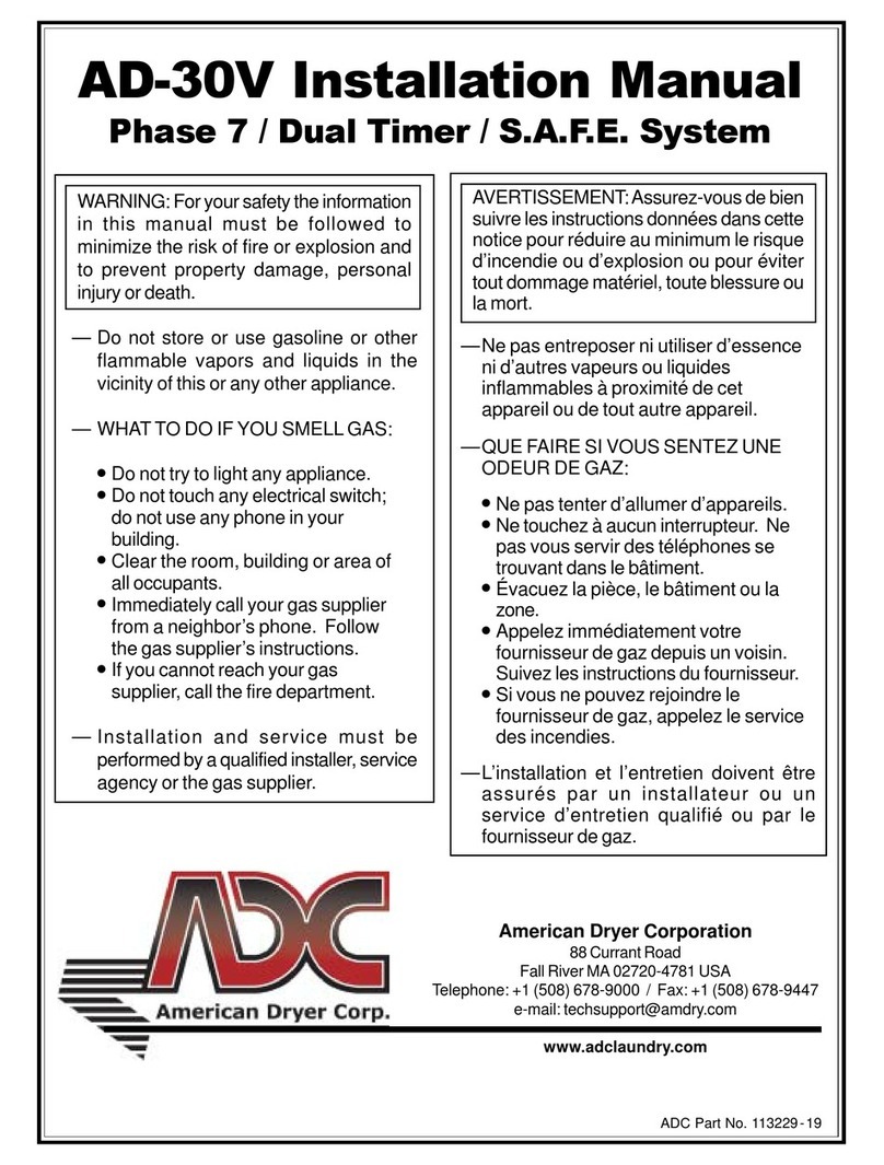 MAXIDRY AD-30V installation manual