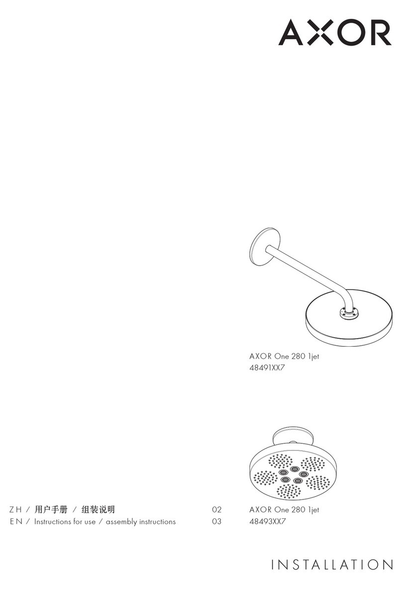 Hans Grohe AXOR One 280 1jet 48491 7 Series User manual Hans Grohe AXOR One 280 1jet 48491 7 Series User manual