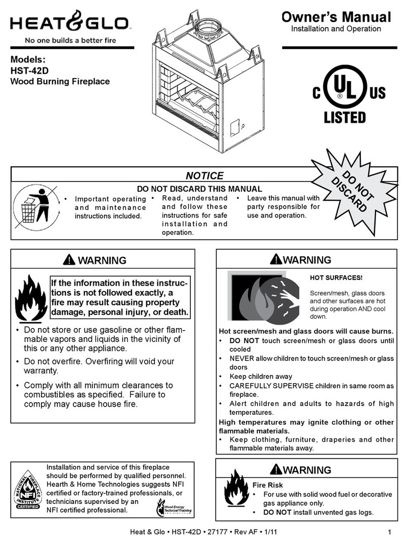 Heatilator HST-42D owner's manual Heatilator HST-42D owner's manual