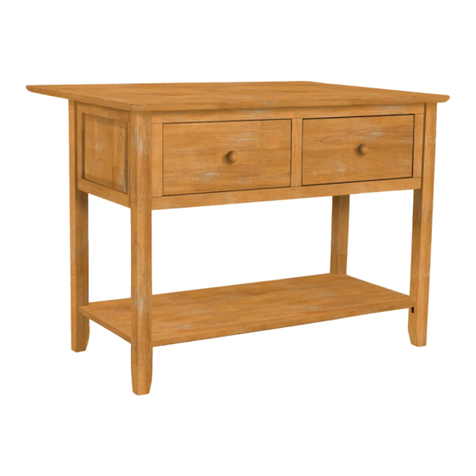 Unfinished Furniture of Wilmington SUSSEX DROPLEAF WC-16 Assembly instructions