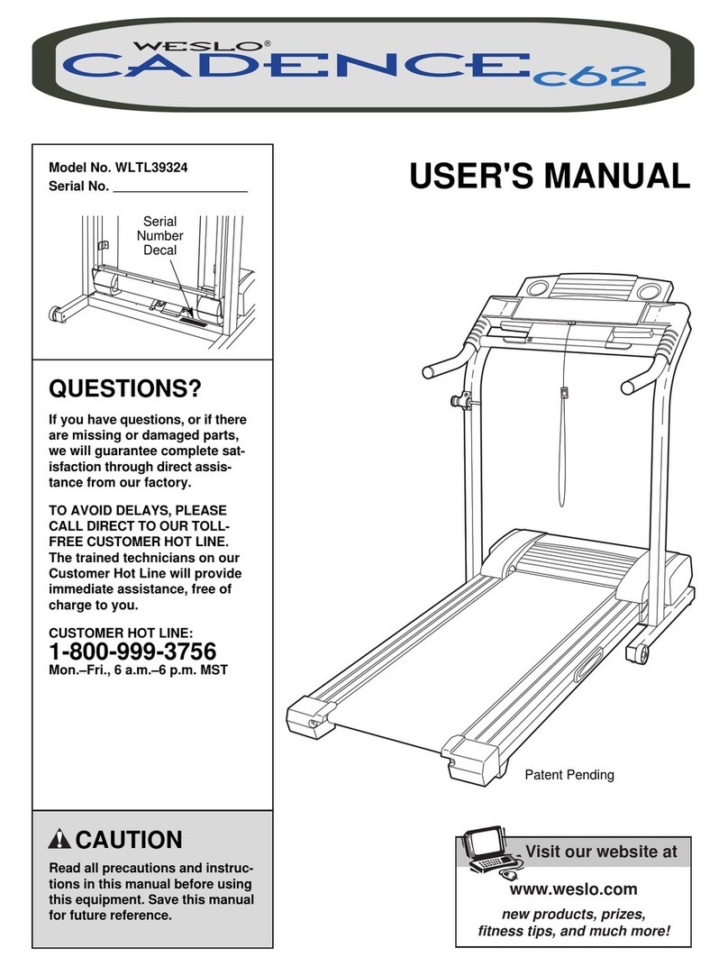 Weslo Cadence C62 User manual