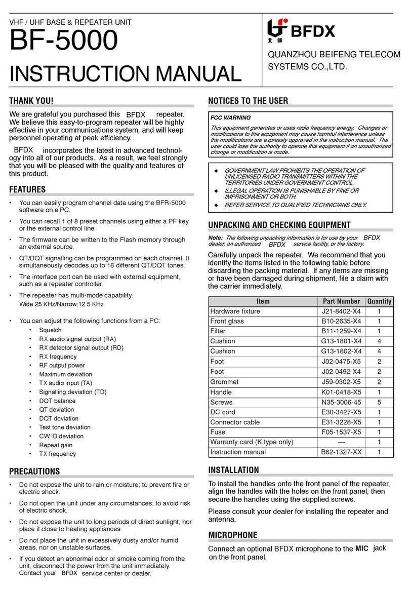 BFDX BF-5000 instruction manual