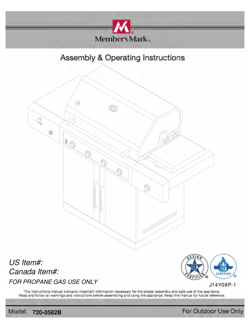 Members Mark 720-0582B Assembly & operating instructions