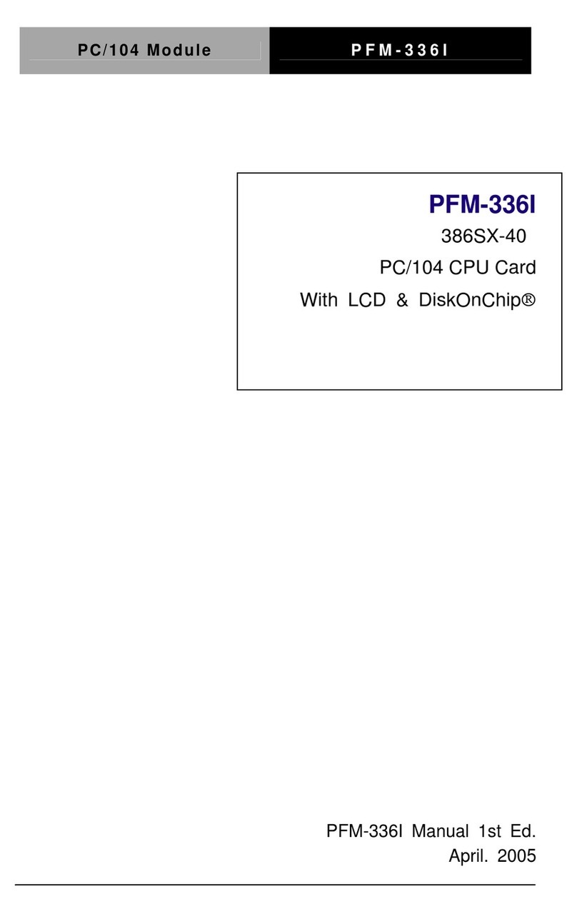 Aaeon PFM-336I User manual