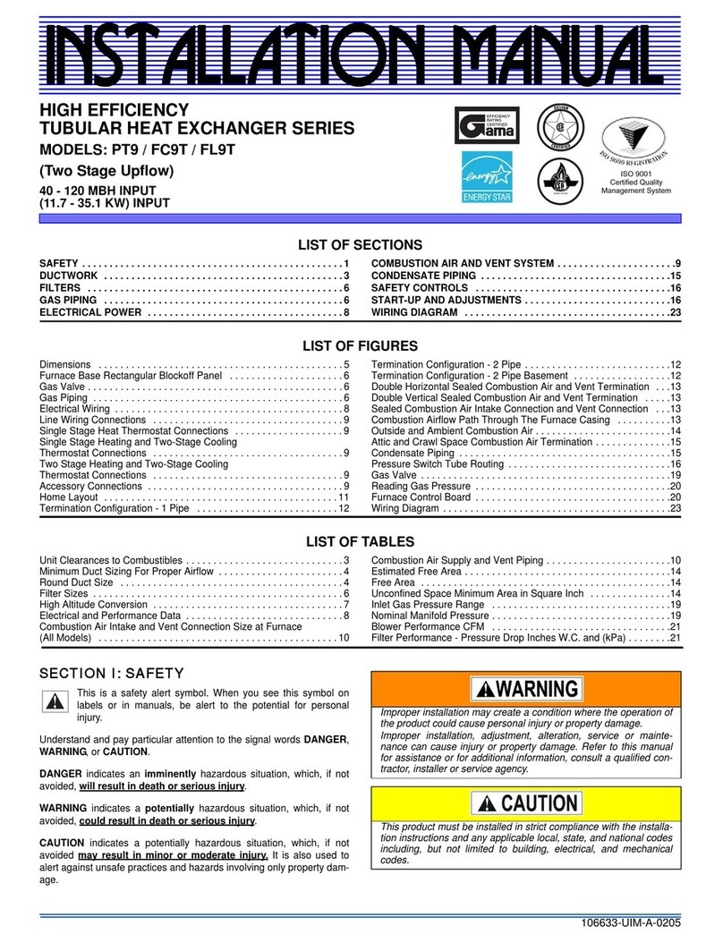 York PT9 Series installation manual