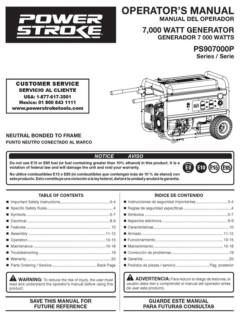 Power Stroke PS907000P Series Operator's manual Power Stroke PS907000P Series Operator's manual
