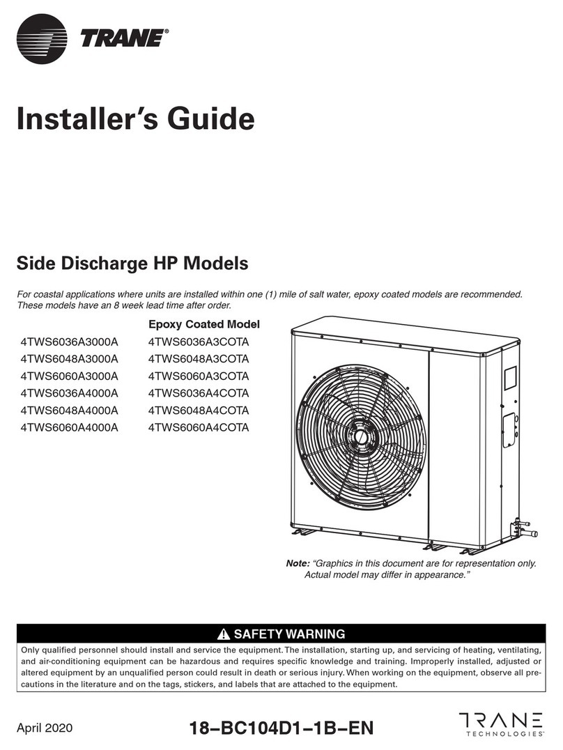 Trane 4TWS6036A3000A Assembly instructions
