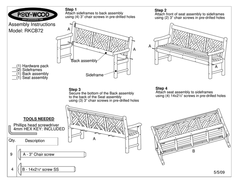 Polywood RKCB72 User manual