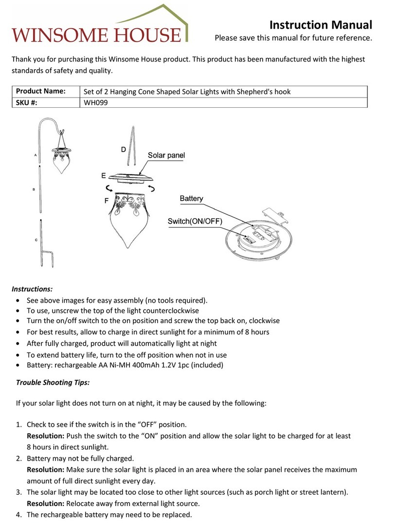 Winsome house WH099 instruction manual
