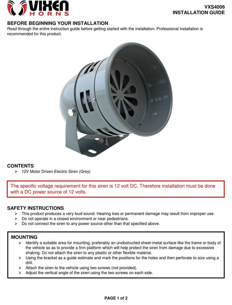 Vixen Horns VXS4006 installation guide