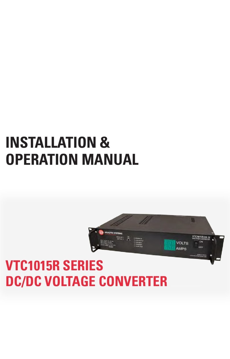 Analytic Systems VTC1015R Series User manual