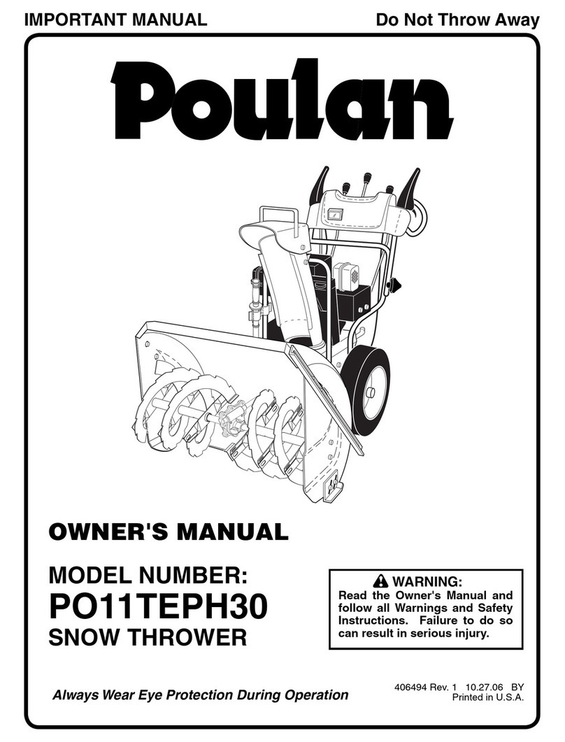 Poulan Pro PO11TEPH30 User manual