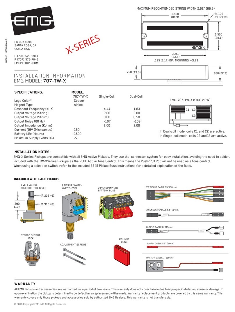 EMG 707-TW-X Installation information